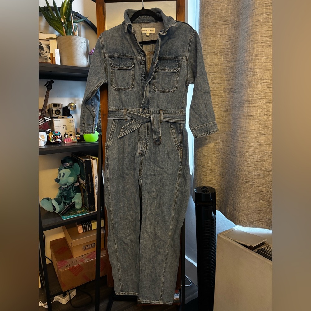 Aritzia Denim Forum Jumpsuit with Belt